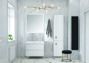 Мебель для ванной комнаты ASB-Woodline Риола 80 см напольная слоновая кость