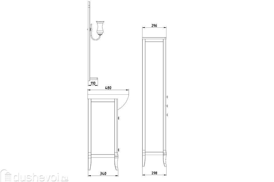 Тумба с раковиной asb woodline салерно 80