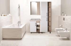 Мебель для ванной комнаты ASB-mebel Адель 60 см белый, дуб сонома