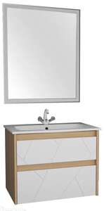 Мебель для ванной комнаты ASB-mebel Диана 60 см белый, дуб янтарный