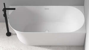 Ванна акриловая Abber 150x78 AB9258-1.5 R белая с каркасом в комплекте