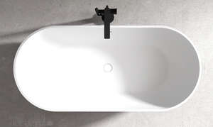 Акриловая ванна Abber 172x79 AB9241MB черная матовая с каркасом в комплекте