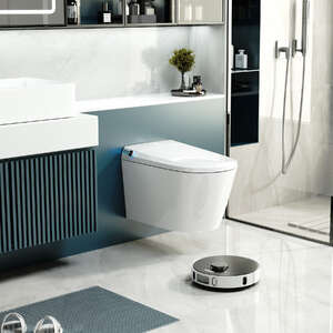 Электронный унитаз-биде Abber Bequem AC1119S подвесной белый