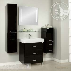 Мебель для ванной комнаты Акватон Америна 80М черная