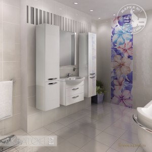 Мебель для ванной комнаты Акватон Ария 65 М белая