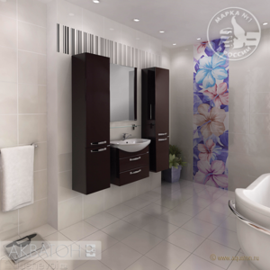 Мебель для ванной комнаты Акватон Ария 65 М коричневая