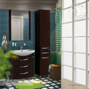 Мебель для ванной комнаты Акватон Ария 65 Н коричневая