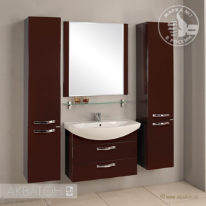 Мебель для ванной комнаты Акватон Ария 80 М коричневая