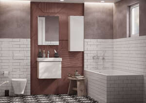 Мебель для ванной комнаты Акватон Асти 53 см, подвесная, белая
