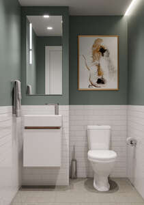 Мебель для ванной комнаты Акватон Эклипс 46 М эбони светлый L