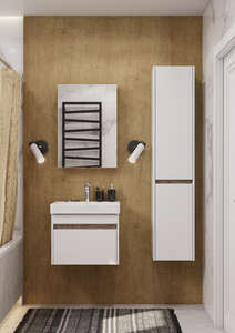 Мебель для ванной комнаты Акватон Марти 53 см, подвесная, белая