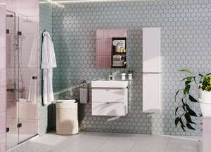 Мебель для ванной комнаты Акватон Скай PRO 47 см, подвесная, белая