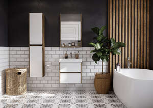 Мебель для ванной комнаты Акватон Сканди 53 см, подвесная, белая