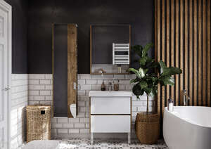 Мебель для ванной комнаты Акватон Сканди 68 см, подвесная, белая