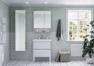 Мебель для ванной комнаты Акватон Сканди 68 см, подвесная, белая