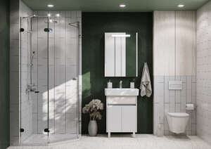 Мебель для ванной комнаты Акватон Верди PRO 54 см, напольная, белая