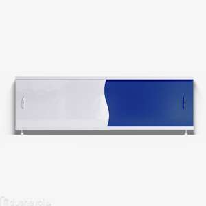 Фронтальный экран для ванны Alavann Комби 150 см белый, синий
