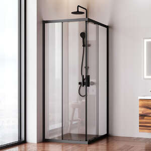 Душевой уголок Am.Pm Gem 100x80 W90G-403-100280-BT стекло прозрачное, профиль черный матовый