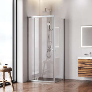 Душевой уголок Am.Pm Gem 90x90 W90G-404-9090-MT стекло прозрачное, профиль хром матовый