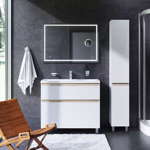 Мебель для ванной комнаты Am.Pm X-Joy 100 см напольная, 2 ящика белый глянец
