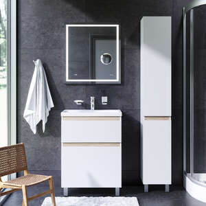 Мебель для ванной комнаты Am.Pm X-Joy 65 см напольная, 2 ящика белый глянец