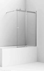 Шторка на ванну Ambassador Bath Screens 100x140 16041116 стекло прозрачное, профиль хром