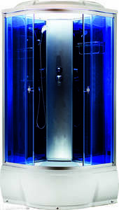 Душевая кабина Aquacubic 3202D blue mirror 90х90