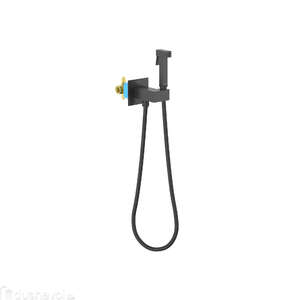 Встраиваемый смеситель с гигиеническим душем Aquatek Лира AQ1025MB черный матовый