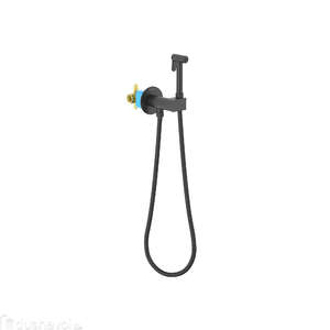 Встраиваемый смеситель с гигиеническим душем Aquatek Оберон AQ1024MB черный матовый