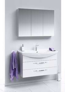 Мебель для ванной комнаты Aqwella Аллегро 105 белая подвесная 2 ящика