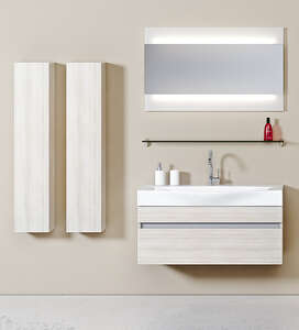 Мебель для ванной комнаты Aqwella Бергамо 100 подвесная акация
