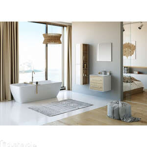Мебель для ванной комнаты Aqwella Майами 60 белый/дуб сонома