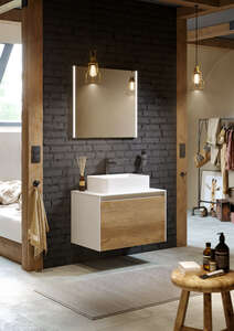 Мебель для ванной комнаты Aqwella Mobi 80 дуб балтийский подвесная