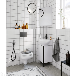 Мебель для ванной комнаты Aqwella Porto 50 см белая с черным