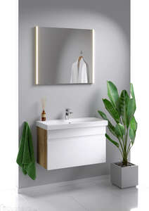 Мебель для ванной комнаты Aqwella Smart 80 дуб балтийский