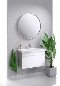 Мебель для ванной комнаты Aqwella Smart 80 светлый бетон