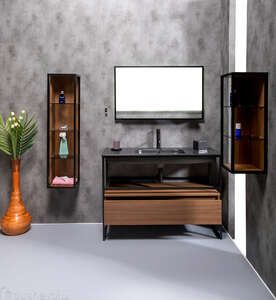 Мебель для ванной комнаты Armadi Art Loft 100 см темное дерево