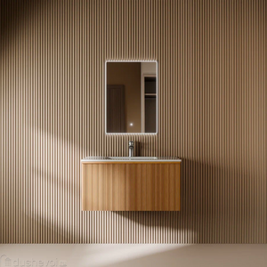 Комплект мебели для ванной ArtDecco Andy 80 см белый дуб