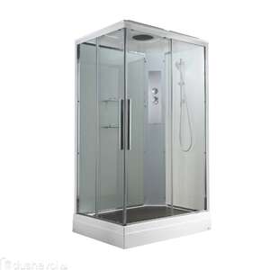 Душевая кабина AvaCan 100x80 K2810 стандартная, стекло прозрачное, профиль хром