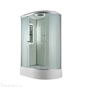 Душевая кабина AvaCan 120x80 D3012LLED с гидромассажем и подсветкой, стекло матовое, профиль хром, левая