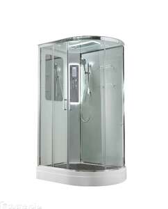 Душевая кабина AvaCan 120x90 A2912LLED с подсветкой, гидромассажем, стекло прозрачное, профиль хром, левая