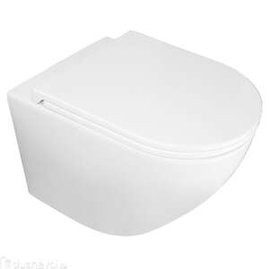 Унитаз подвесной Azario Pro PRO-0001 с крышкой микролифт, каскадный смыв, белый