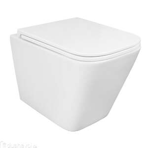 Унитаз подвесной Azario Pro PRO-0002 с крышкой микролифт, каскадный смыв, белый