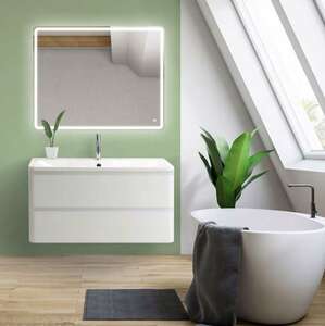 Мебель для ванной комнаты BelBagno Albano 120 см подвесная, 2 ящика, белая
