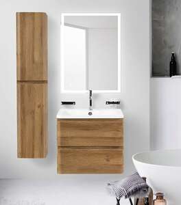 Мебель для ванной комнаты BelBagno Albano 60 см подвесная, 2 ящика, Rovere Rustico