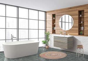 Мебель для ванной комнаты BelBagno Albano-Cer 80 см подвесная, 2 ящика, Pino Scania