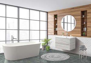 Мебель для ванной комнаты BelBagno Albano-Cer 80 см подвесная, 2 ящика, Rovere Vintage Bianco