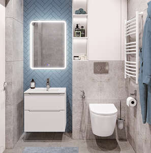 Мебель для ванной комнаты BelBagno Etna-H60 70 см подвесная, Bianco Lucido