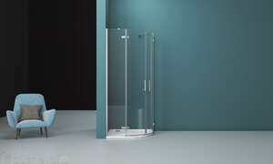 Душевой уголок BelBagno Kraft 100x100 профиль хром прозрачное стекло