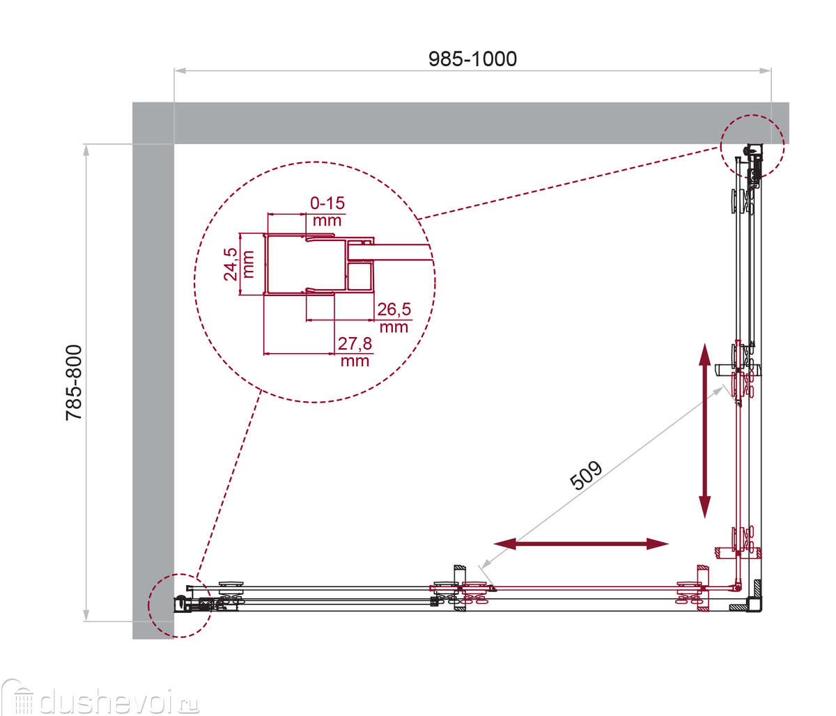 Душевой уголок BelBagno Luce 100x80 LUCE-AH-2-100/80-P-Cr стекло рифленое,  профиль хром, без поддона купить в Санкт-Петербурге - цена 30760 руб в  интернет-магазине сантехники Dushevoi.ru